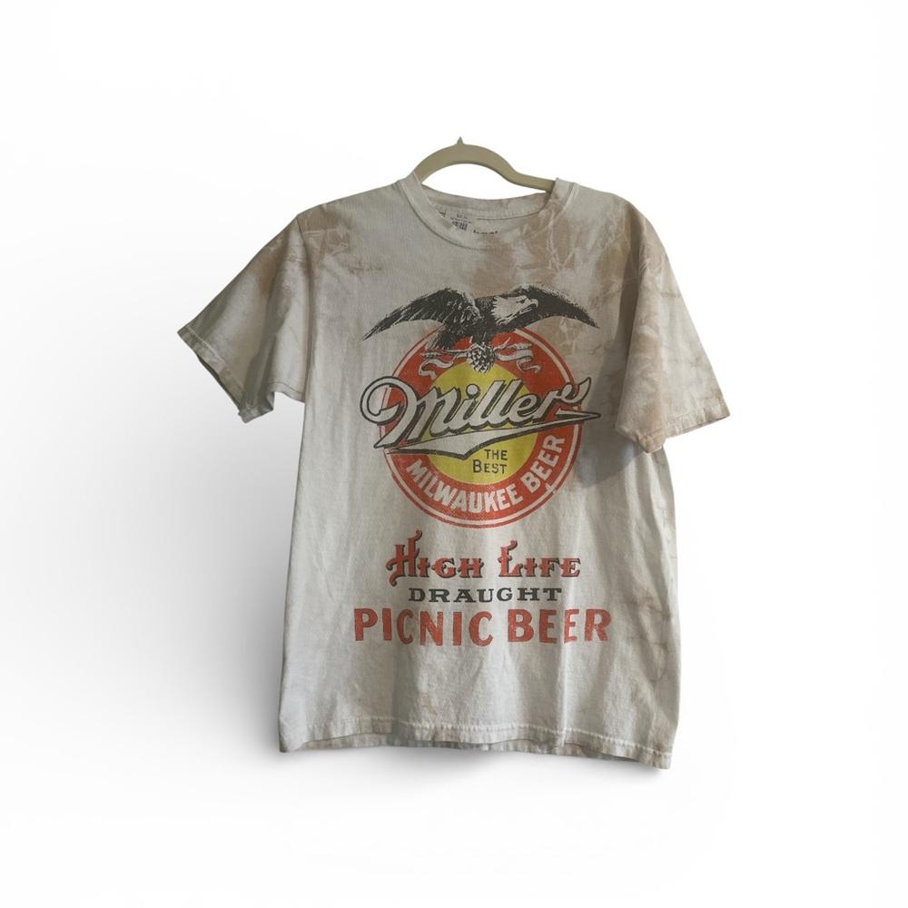 Miller Beige Tie-dye Graphic T-Shirt